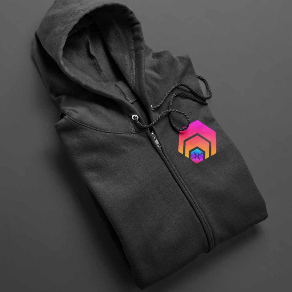 Hex With Pulse Logo - Zip Up Hoodie - The Pulsican Store