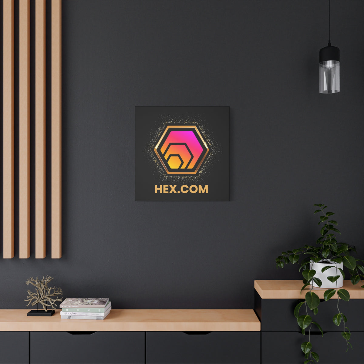 Golden HEX - Premium Wall Canvas - The Pulsican Store