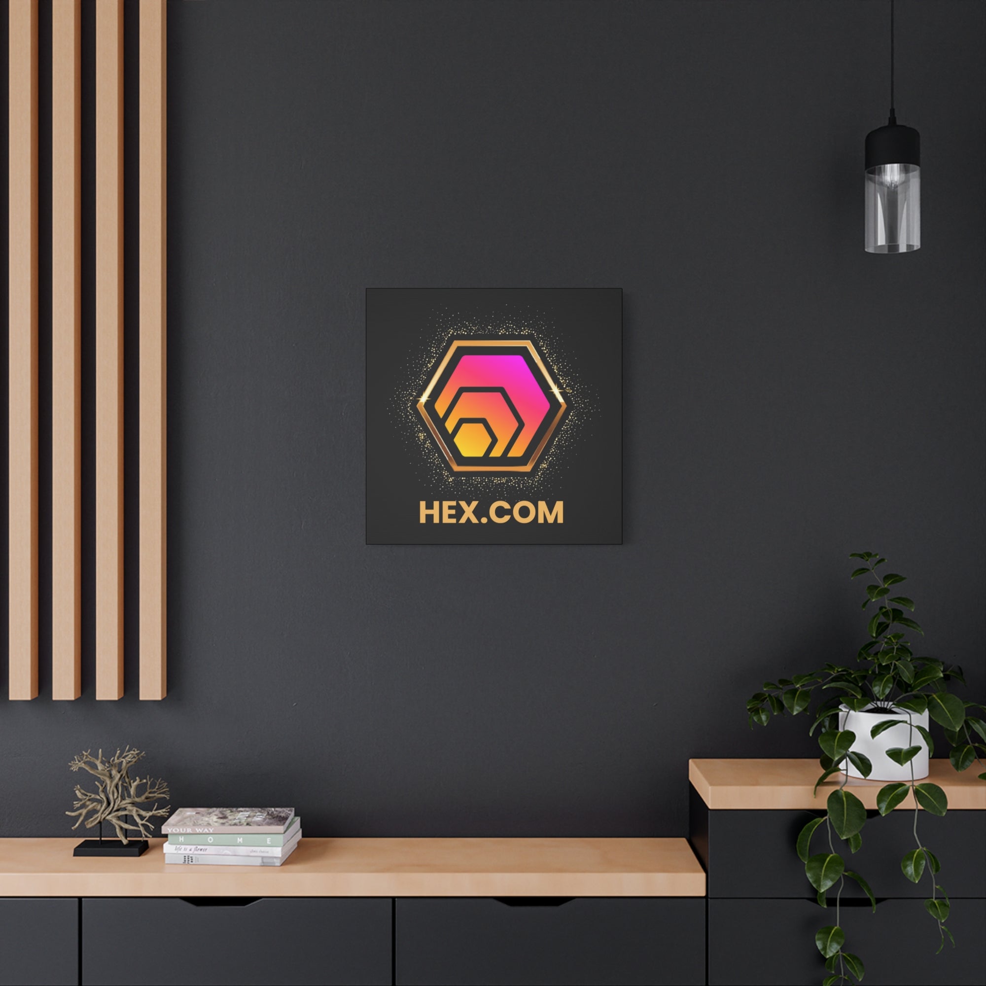 Golden HEX - Premium Wall Canvas