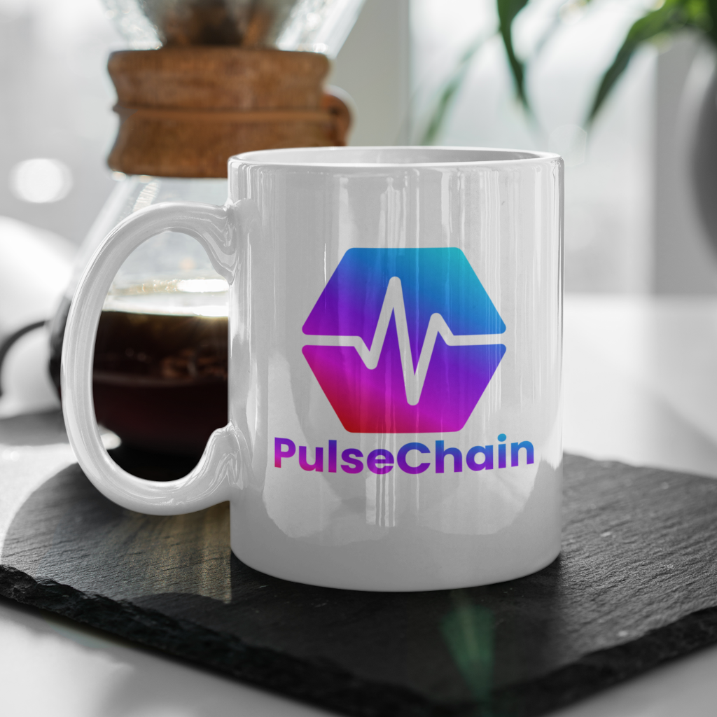 PulseChain Logo - White Mug