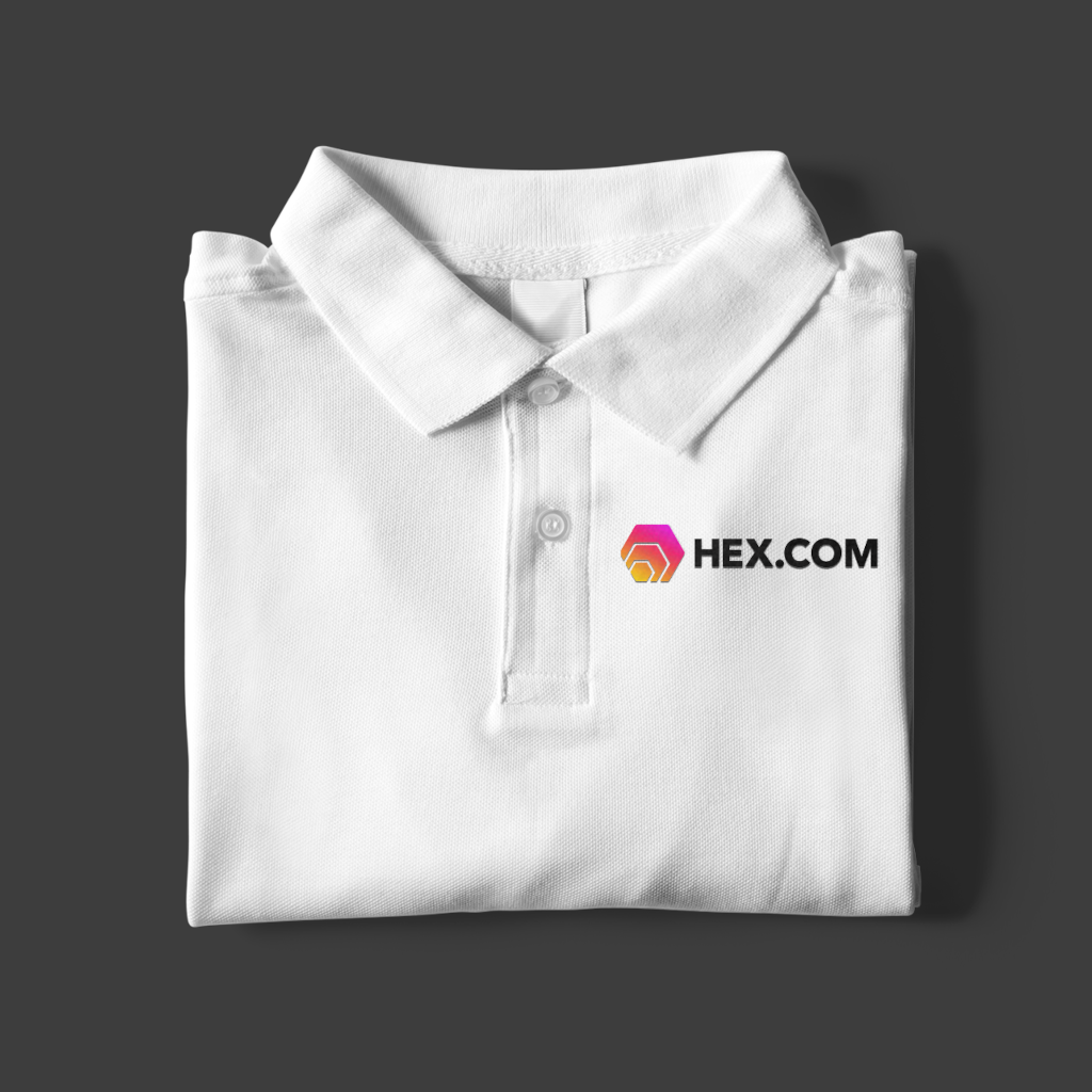 Hex.Com - White Polo Shirt