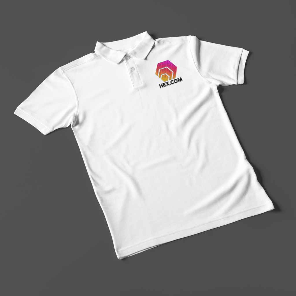 Hex.Com - White Polo Shirt - The Pulsican Store