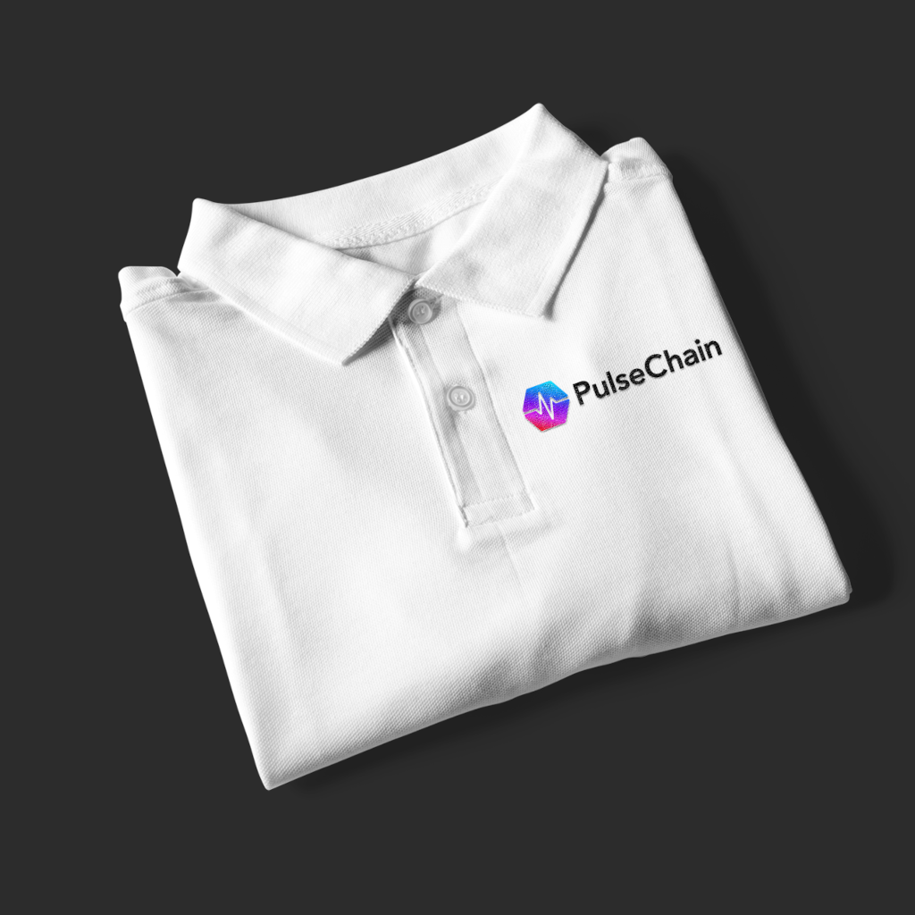 PulseChain - White Polo Shirt