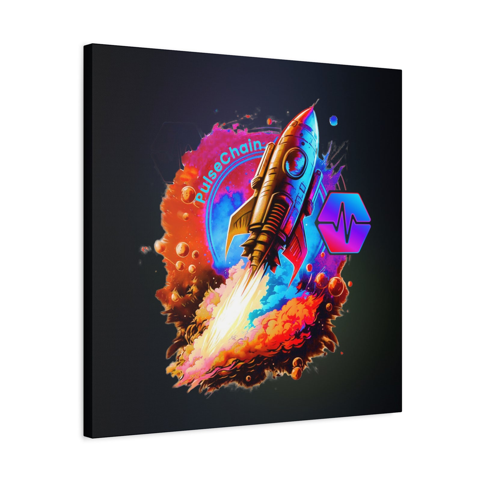 PulseChain Rocket - Premium Wall Canvas - The Pulsican Store