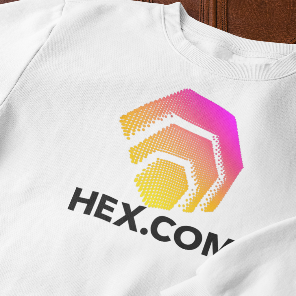 Hex.Com Logo - White Sweatshirt