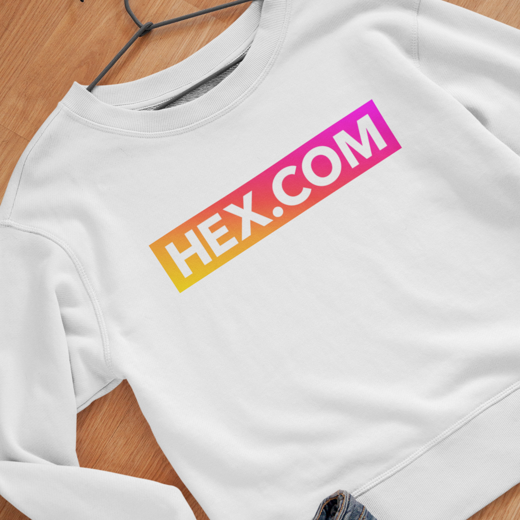 Hex.Com Block Gradient - White Sweatshirt