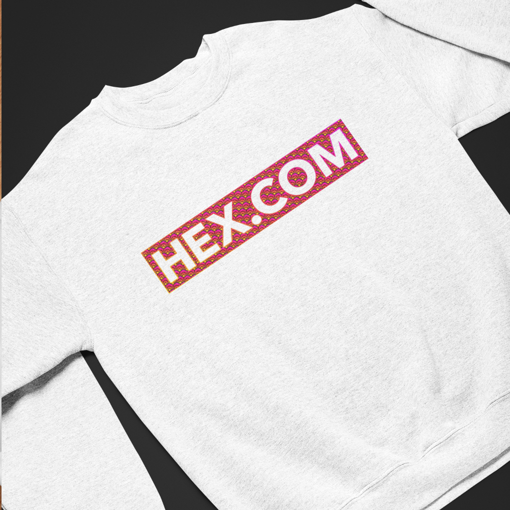 Hex.Com Block Tile - White Sweatshirt - The Pulsican Store