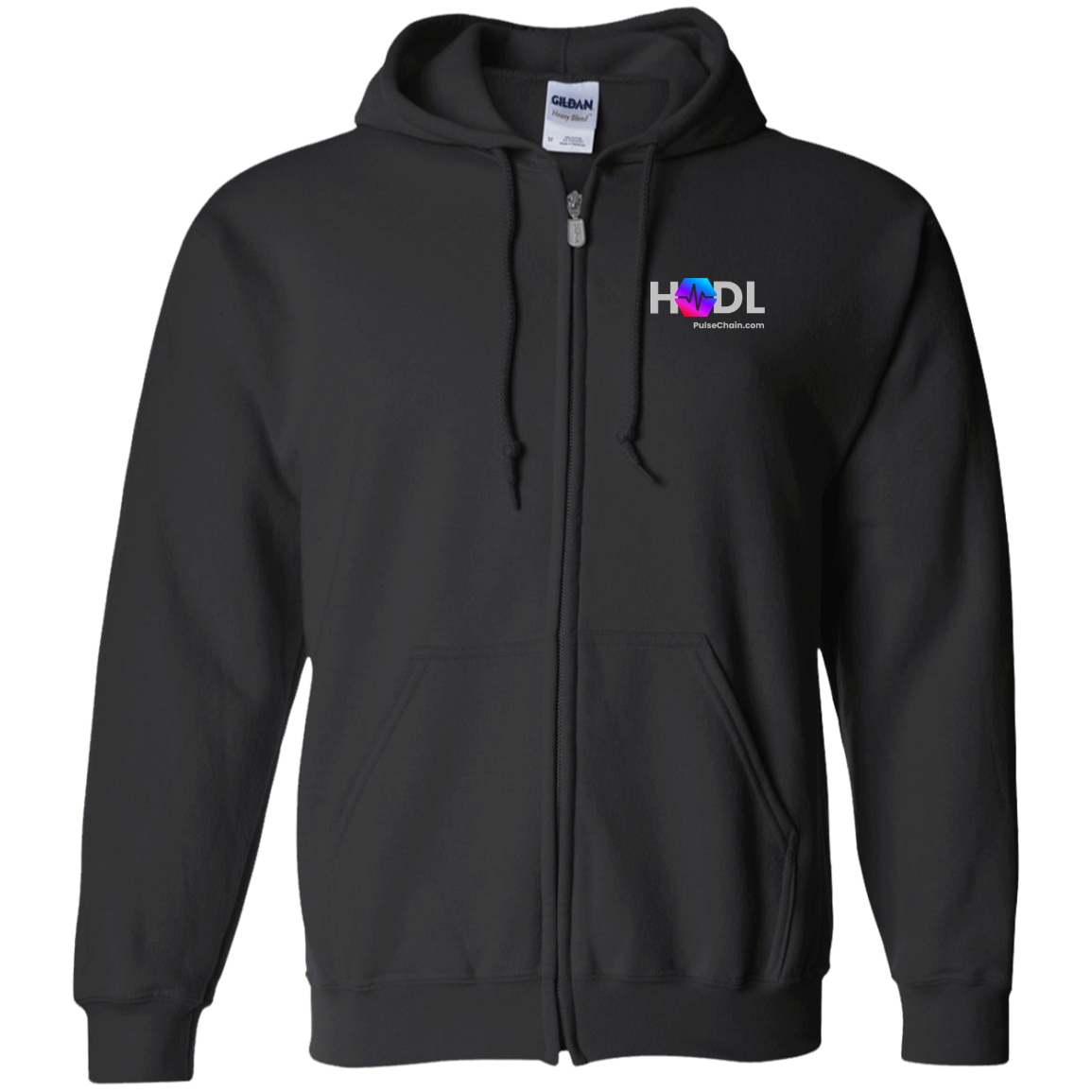 PULSECHAIN HODL - ZIP UP HOODIE - The Pulsican Store