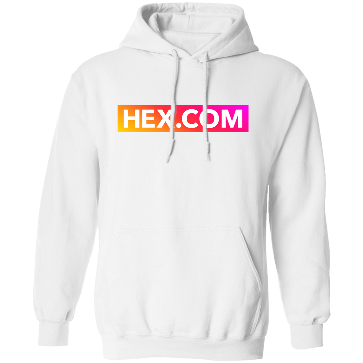 Hex.Com Block Gradient - White Hoodie - The Pulsican Store