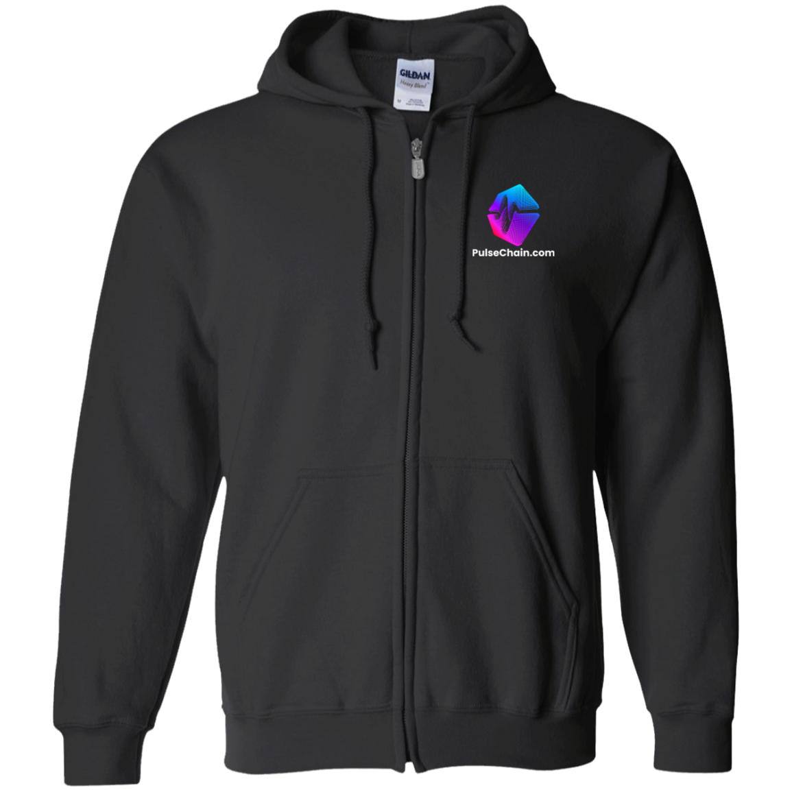 PulseChain.Com Logo - Zip Up Hoodie - The Pulsican Store