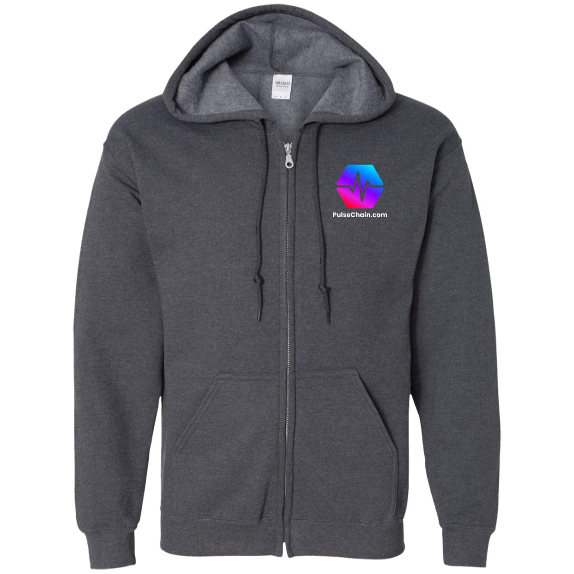 PulseChain.Com - Zip Up Hoodie - The Pulsican Store