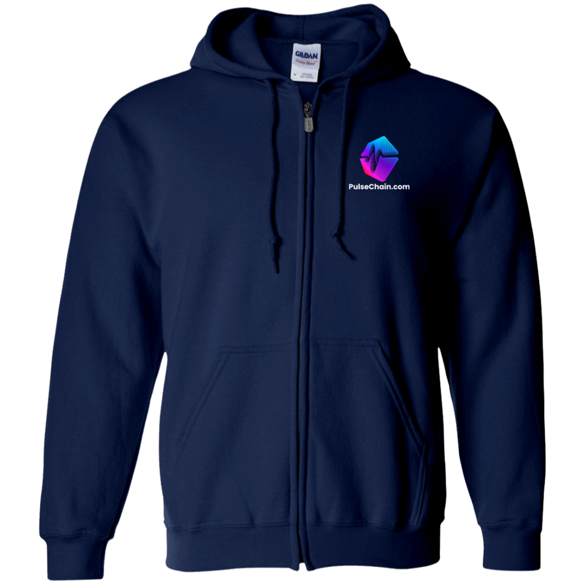 PulseChain.Com Logo - Zip Up Hoodie - The Pulsican Store