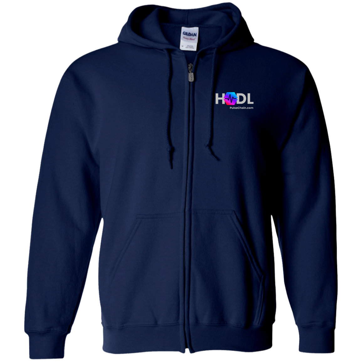 PULSECHAIN HODL - ZIP UP HOODIE - The Pulsican Store