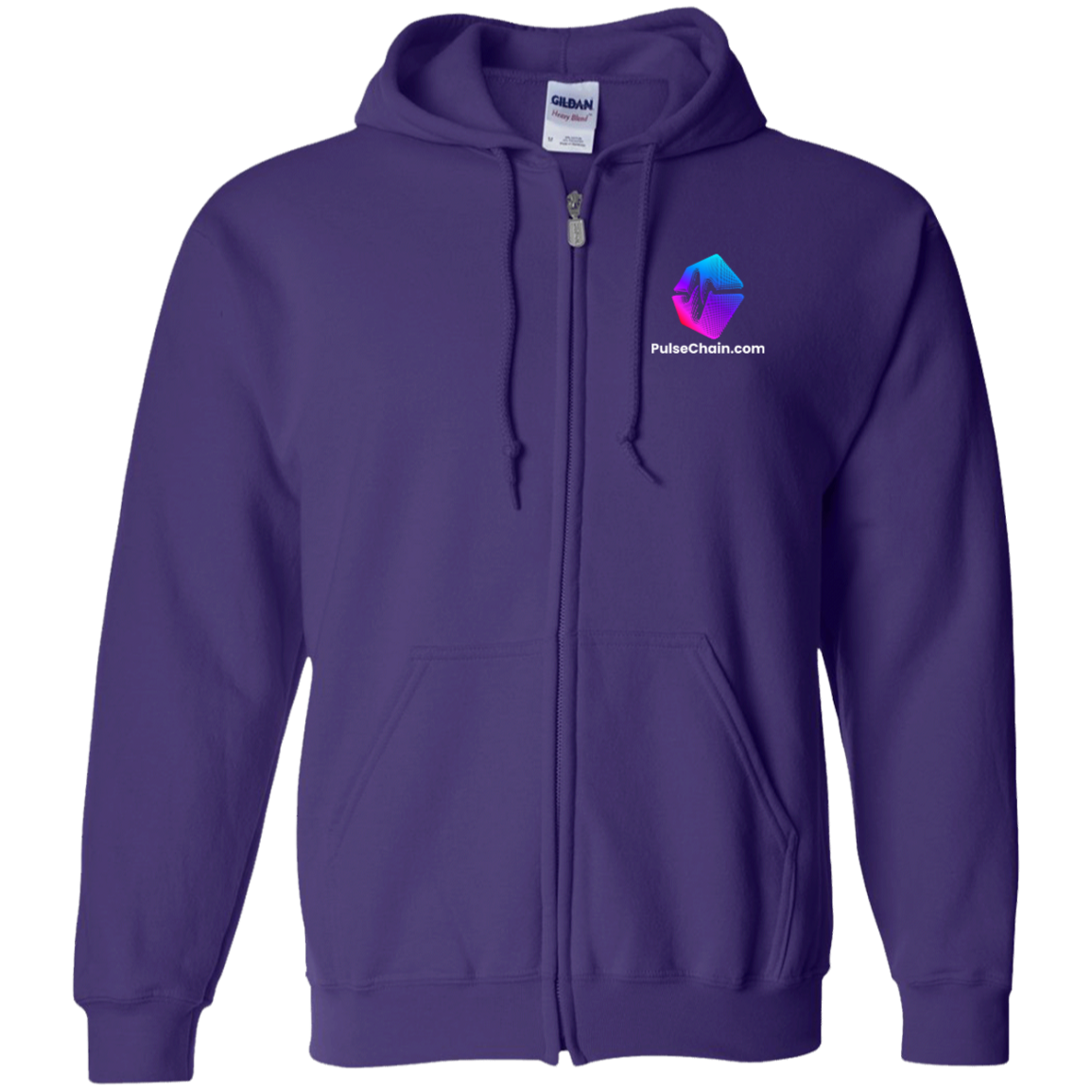 PulseChain.Com Logo - Zip Up Hoodie - The Pulsican Store