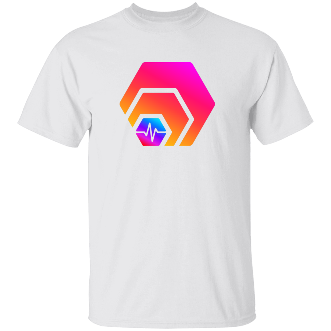 Hex With Pulse Logo - White T Shirt