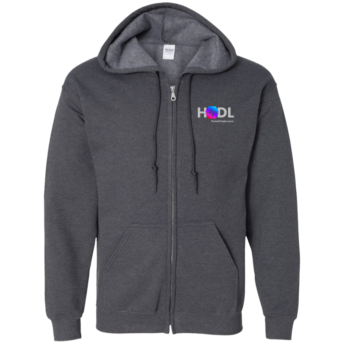 PULSECHAIN HODL - ZIP UP HOODIE - The Pulsican Store