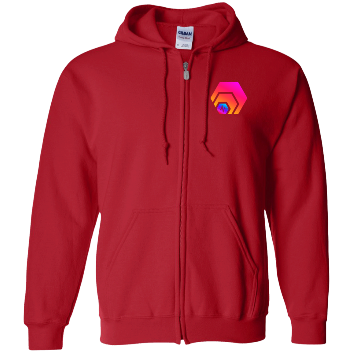 Hex With Pulse Logo - Zip Up Hoodie