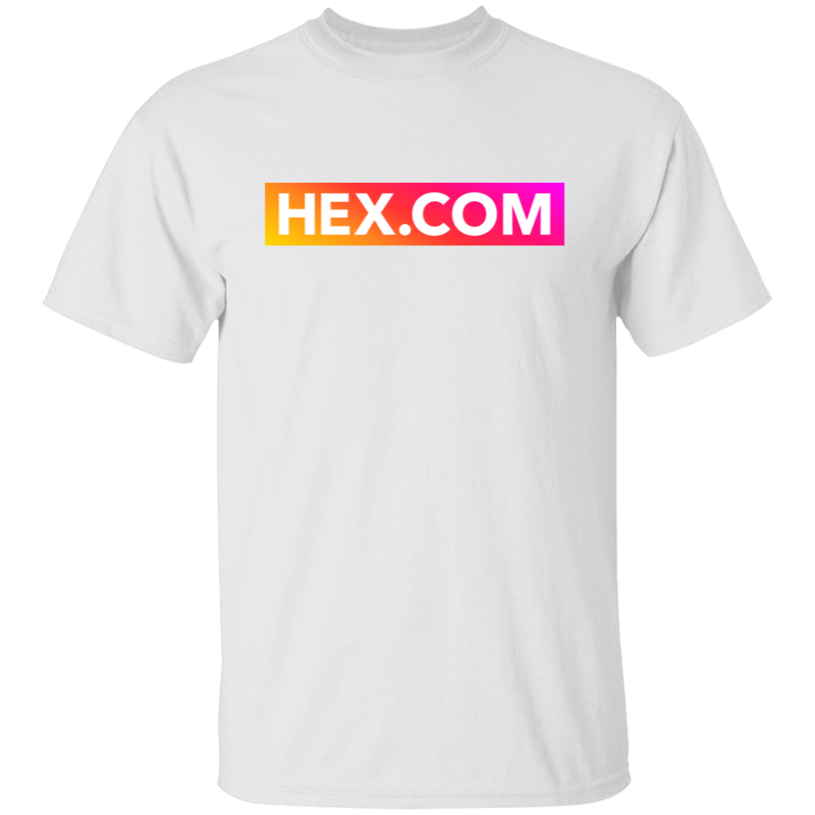 Hex.Com Block Gradient - White T Shirt - The Pulsican Store