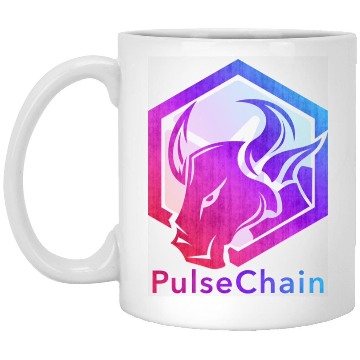 PulseChain Bull - White Mug - The Pulsican Store