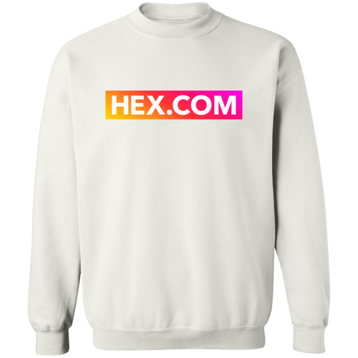 Hex.Com Block Gradient - White Sweatshirt - The Pulsican Store