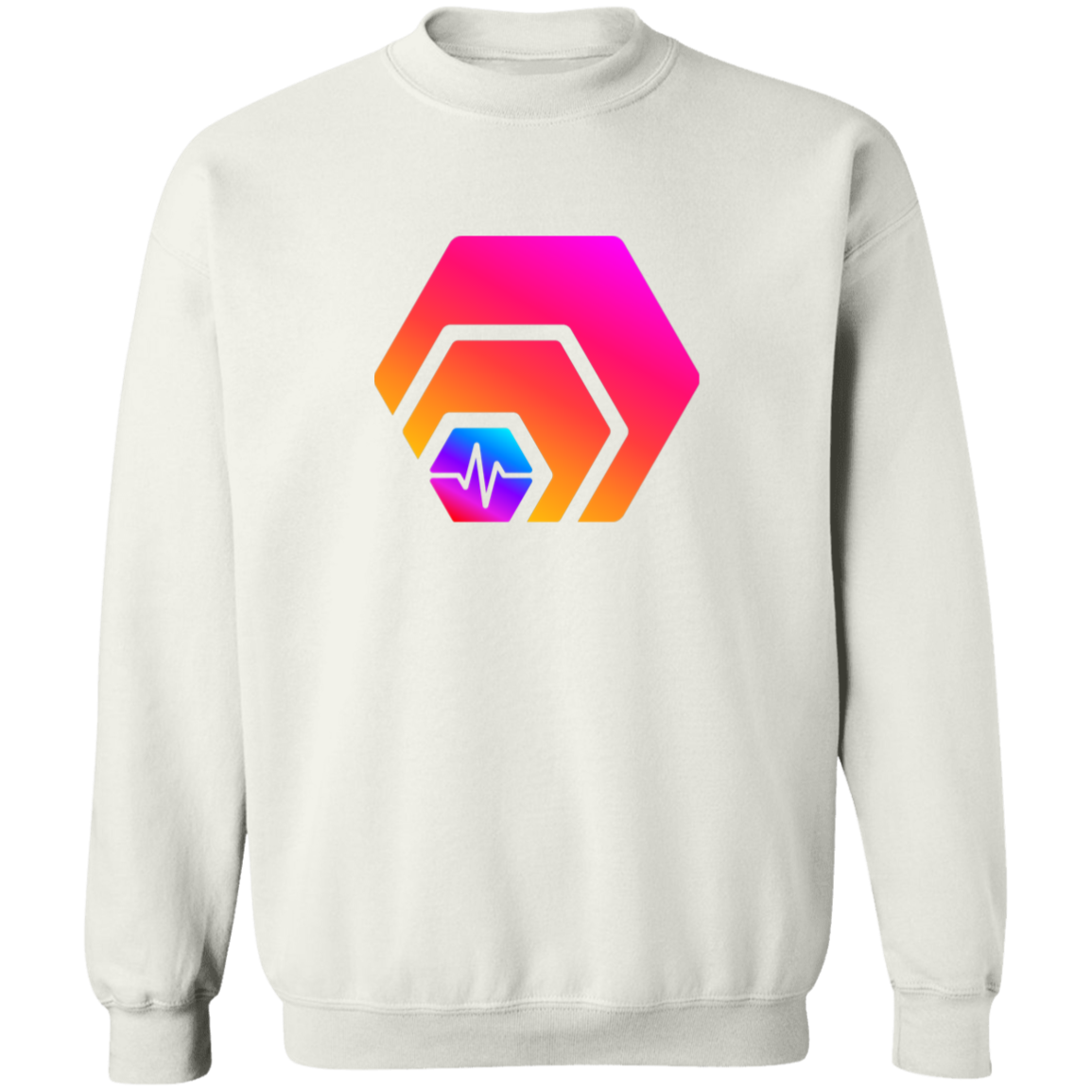 Hex With Pulse Logo - White Sweatshirt