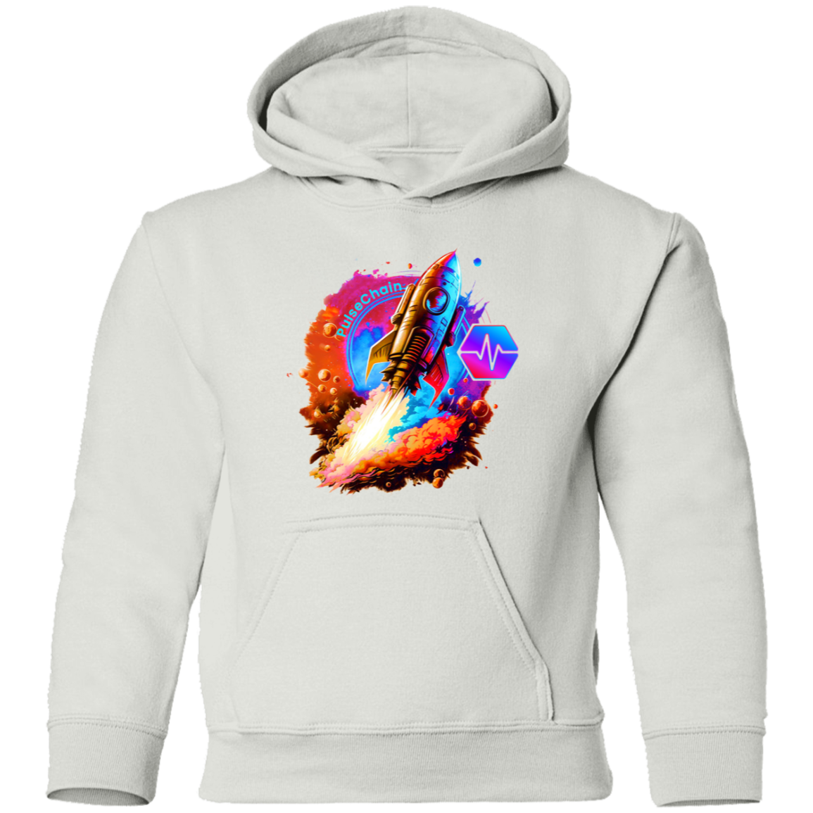 PulseChain Rocket - Youth Hoodie - The Pulsican Store
