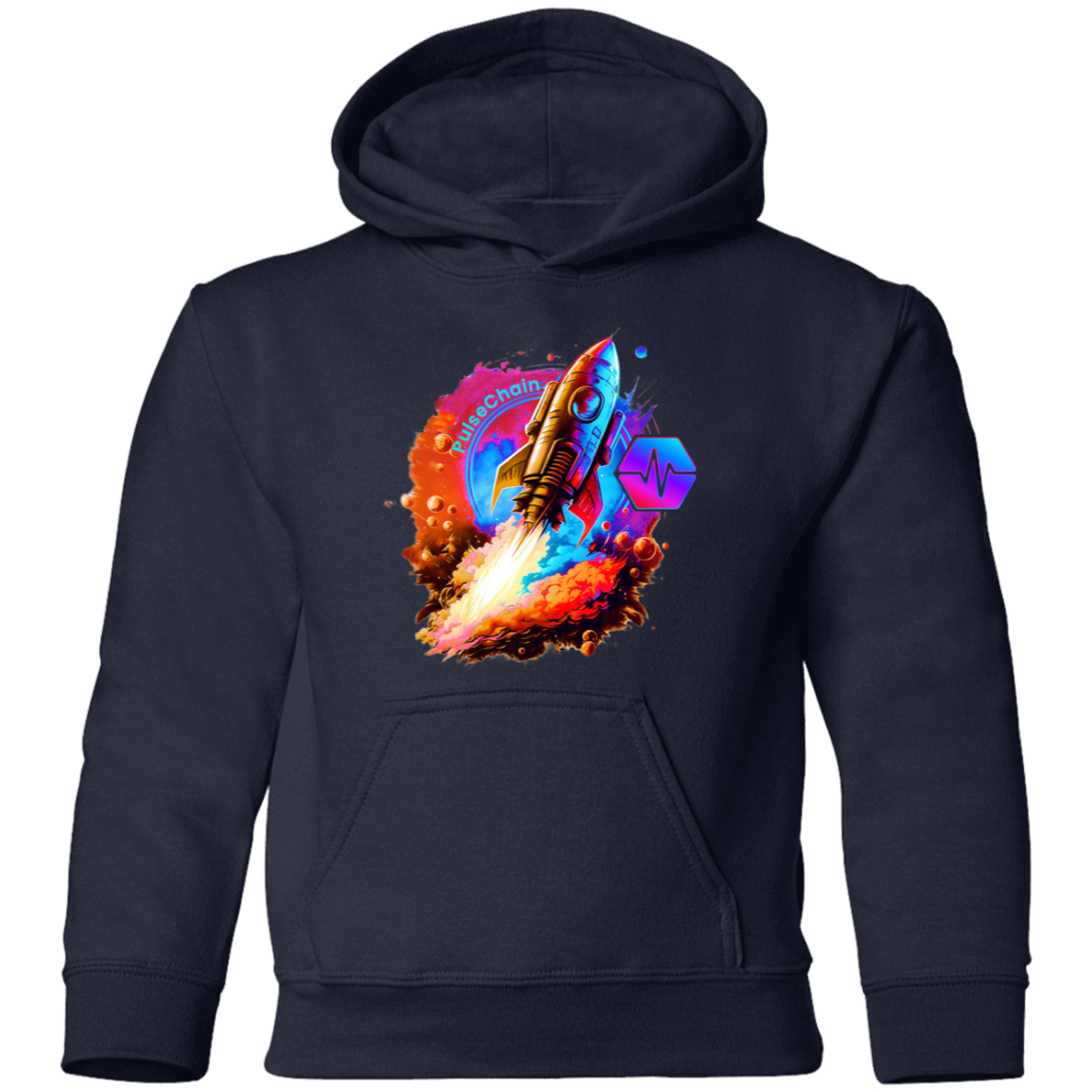 PulseChain Rocket - Youth Hoodie - The Pulsican Store