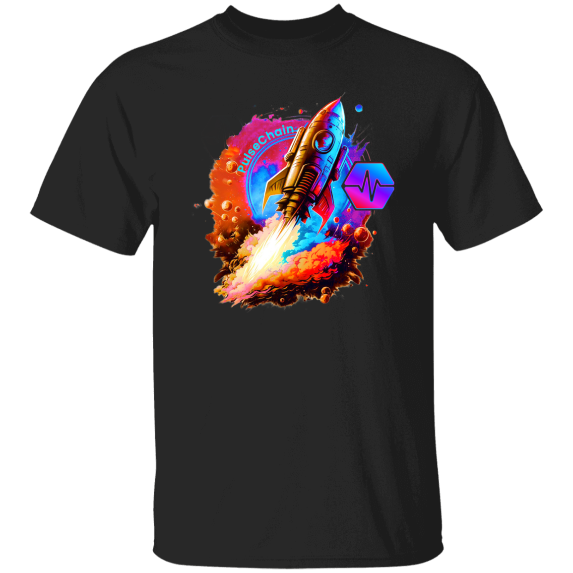 PulseChain Rocket - T Shirt - The Pulsican Store