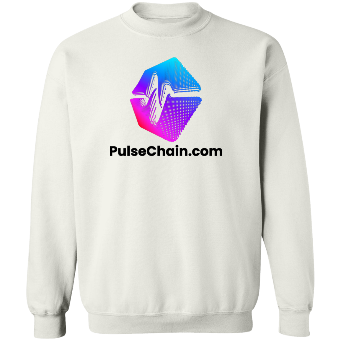 PulseChain.Com Logo - White Sweatshirt - The Pulsican Store