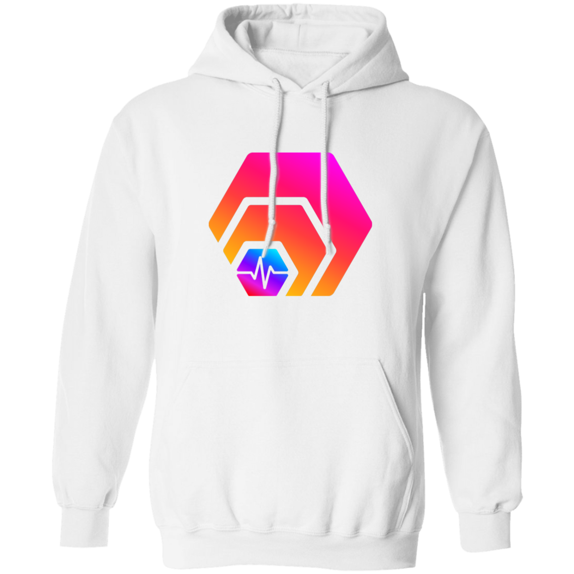 Hex With Pulse Logo - White Hoodie