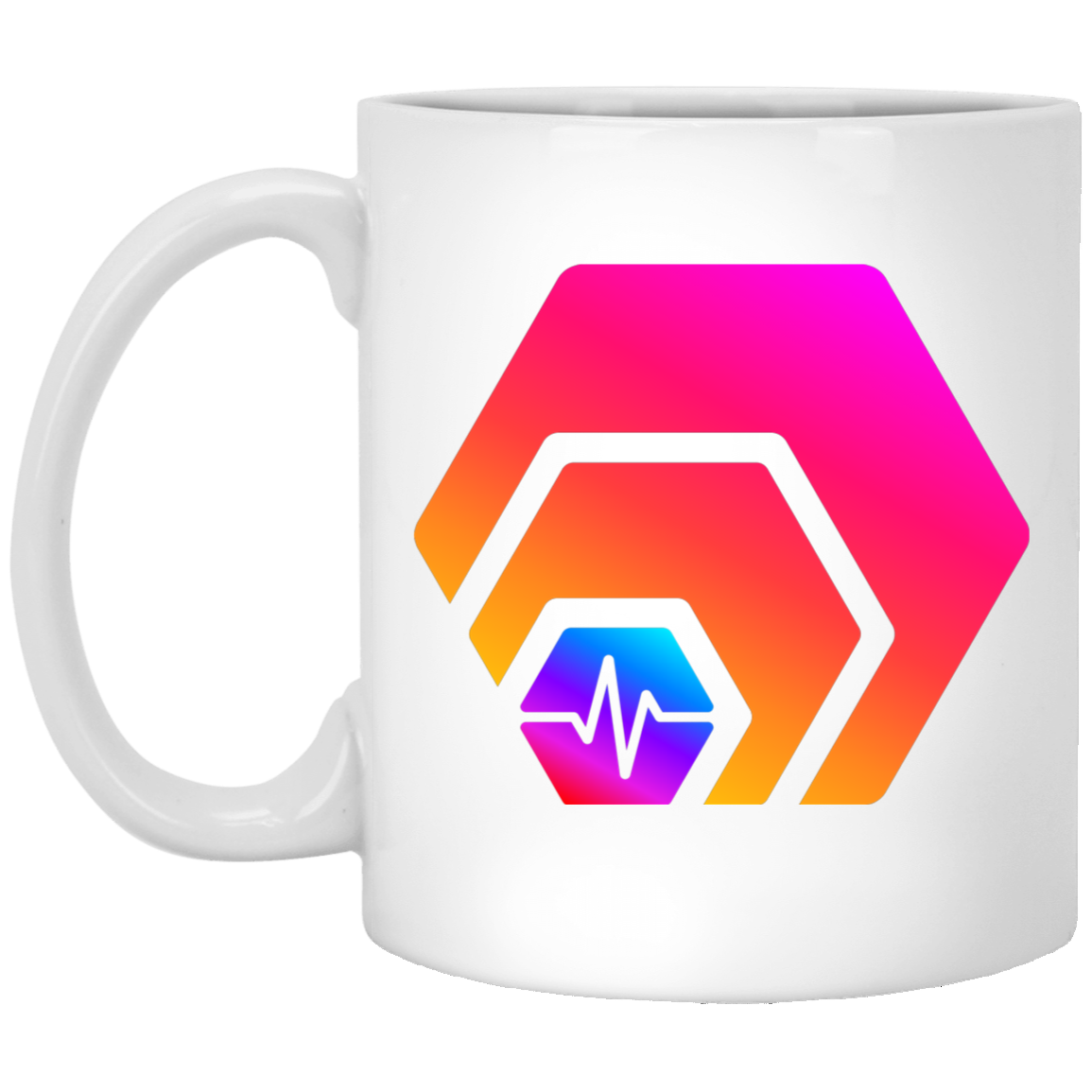 Hex With Pulse Logo - White Mug