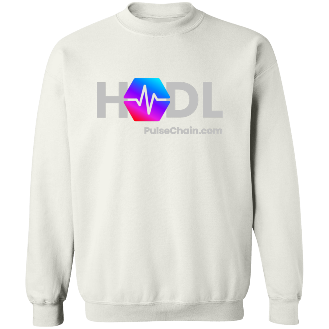 PulseChain HODL - White Sweatshirt - The Pulsican Store