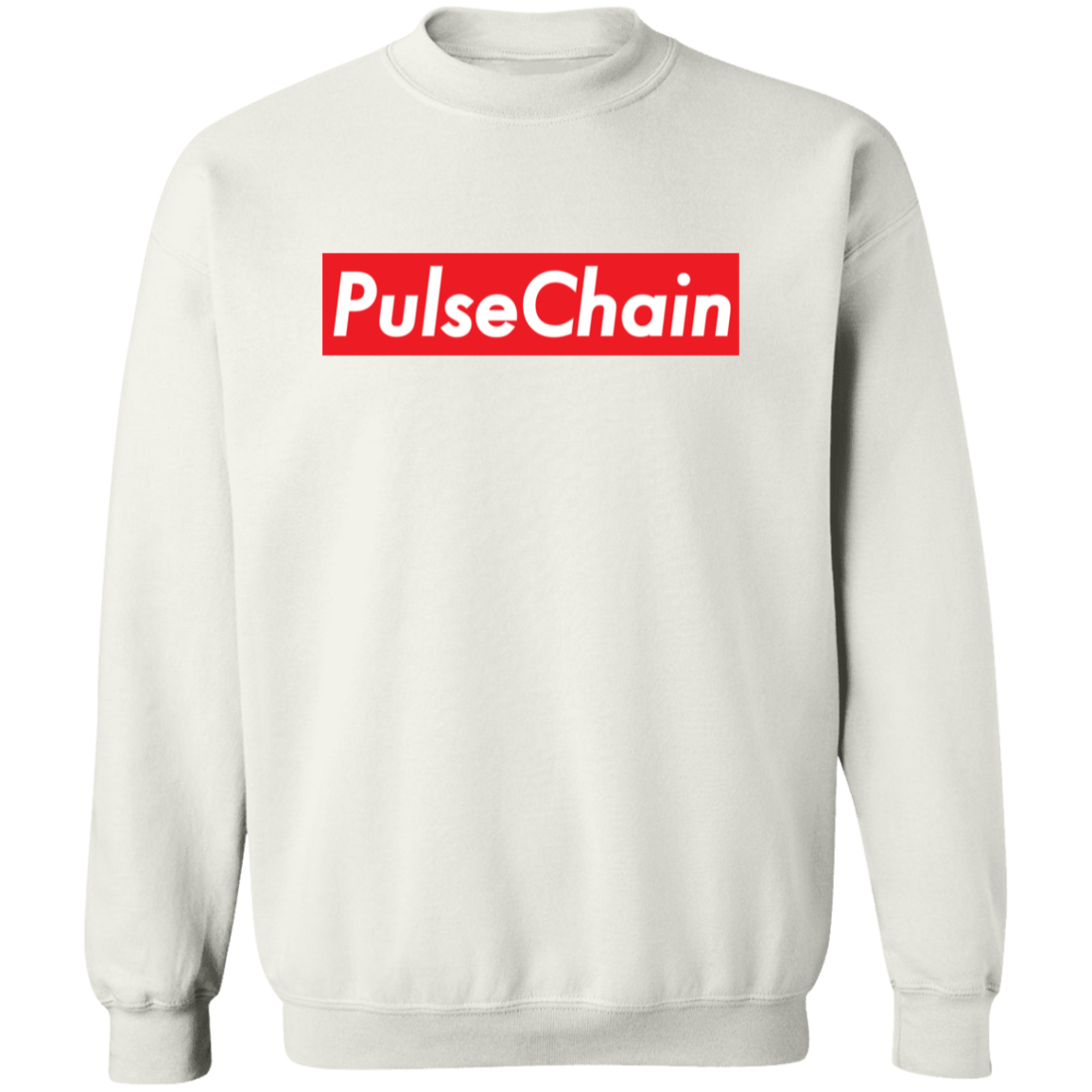 PulseChain Block - White Sweatshirt - The Pulsican Store