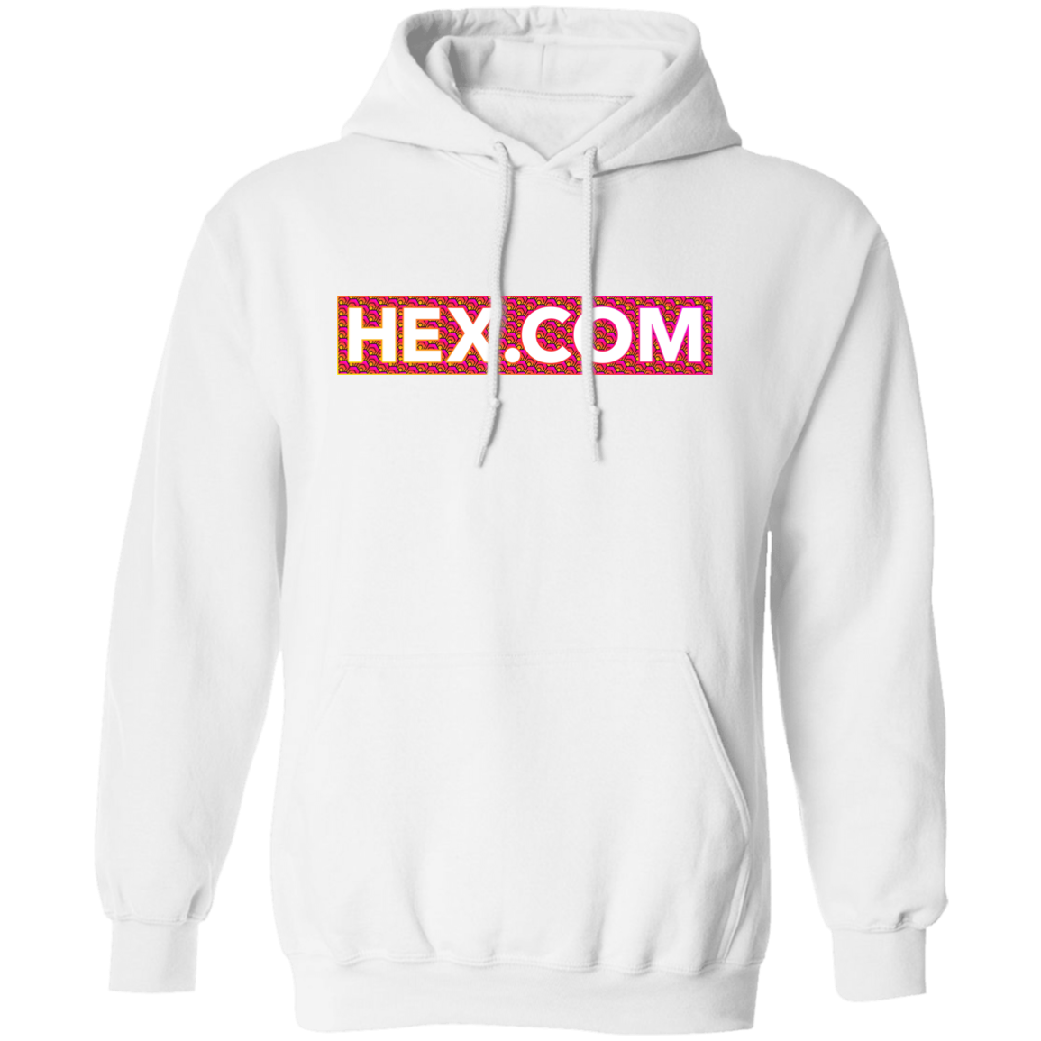 Hex.Com Block Tile - White Hoodie