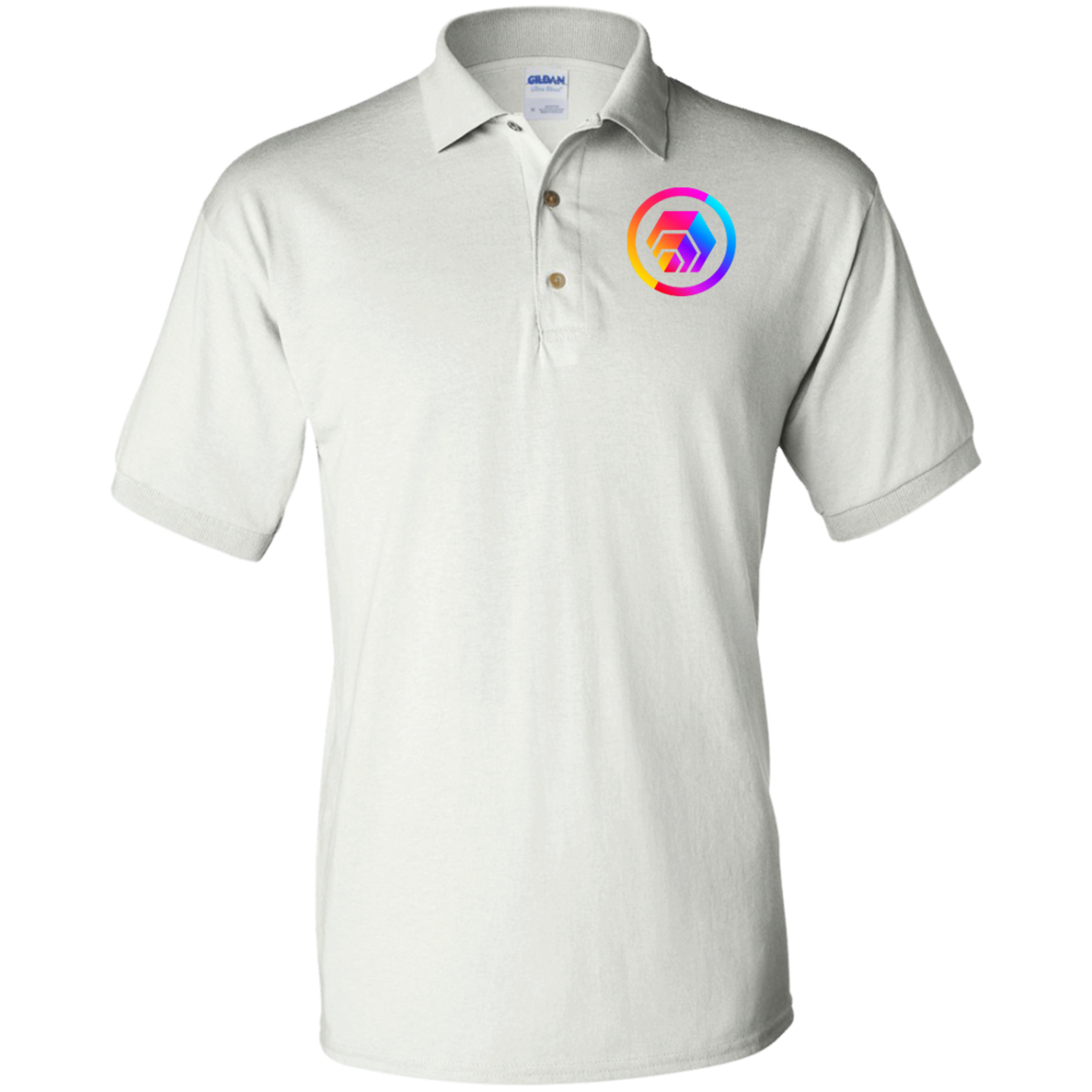 Hex/Pulse Logo - White Polo Shirt - The Pulsican Store