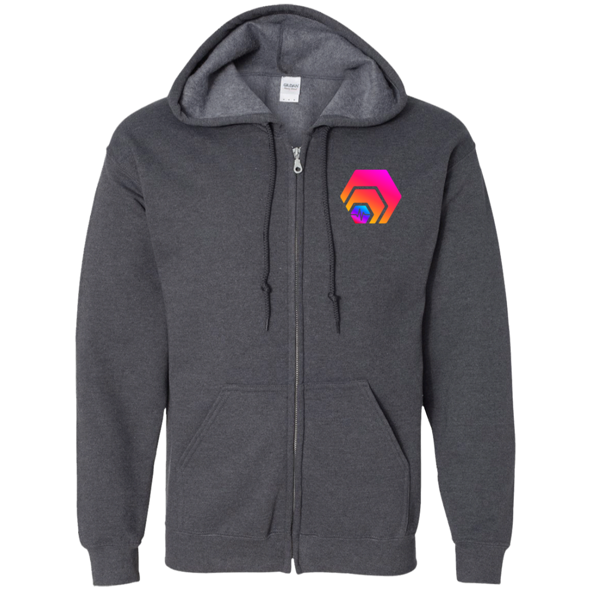 Hex With Pulse Logo - Zip Up Hoodie