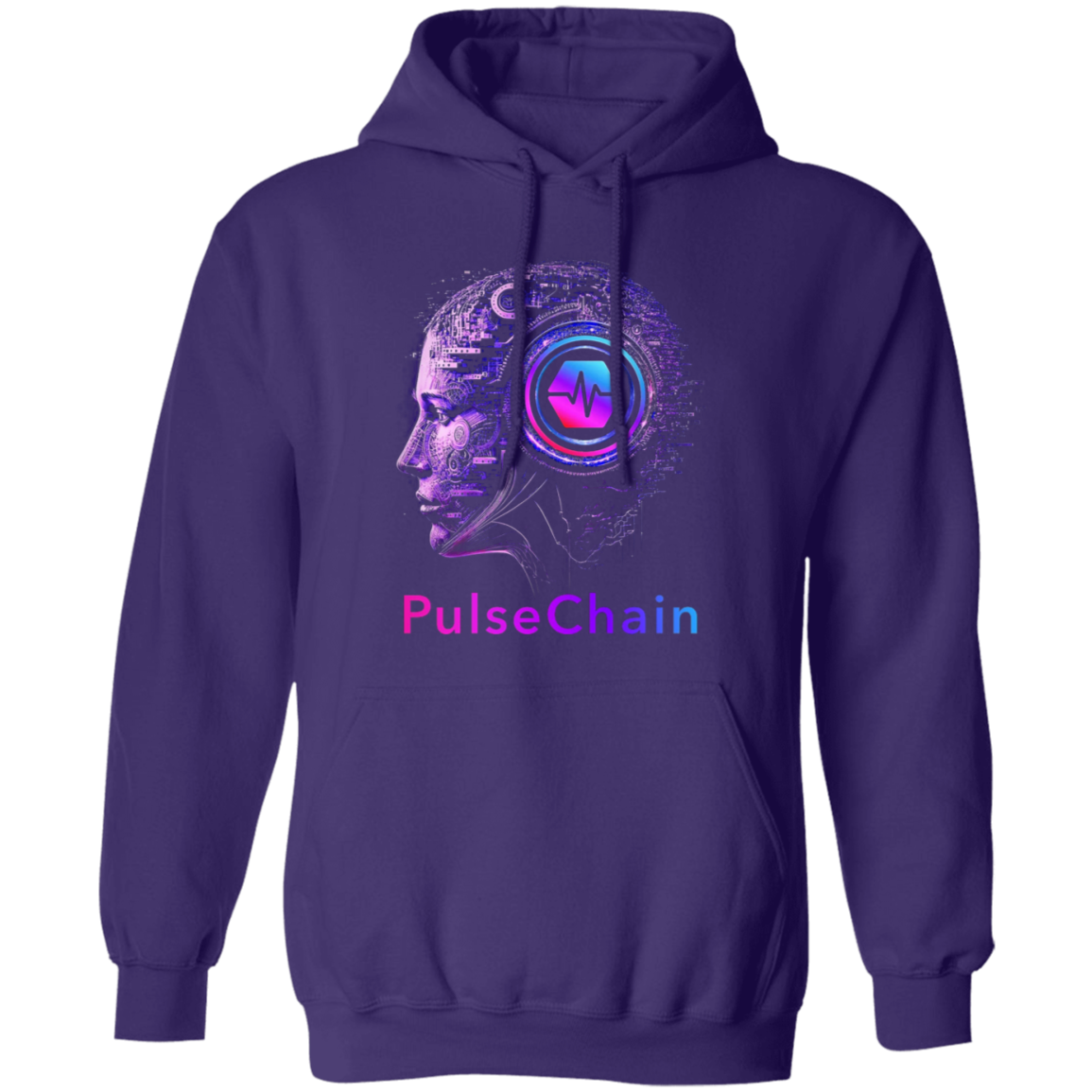 PulseChain Original 2024 Logo Draw Hoodie | Hooded sweatshirt