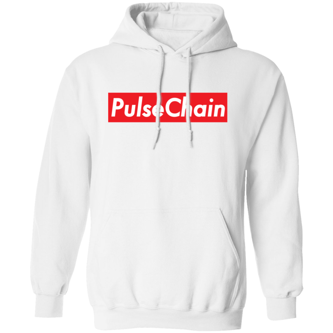 Pulsechain Block - White Hoodie