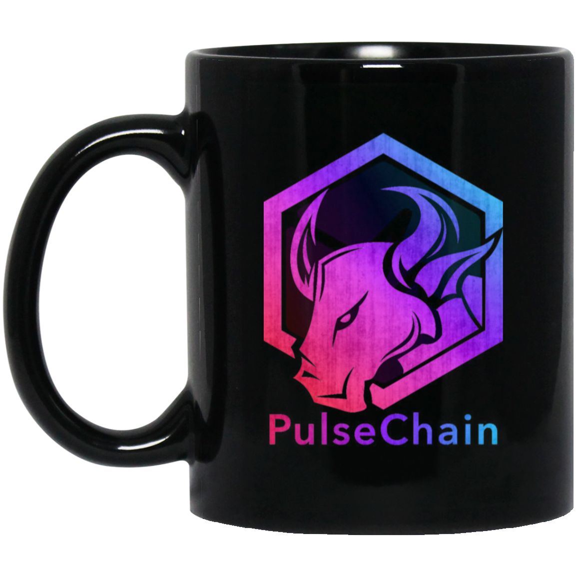 PulseChain Bull - Black Mug - The Pulsican Store