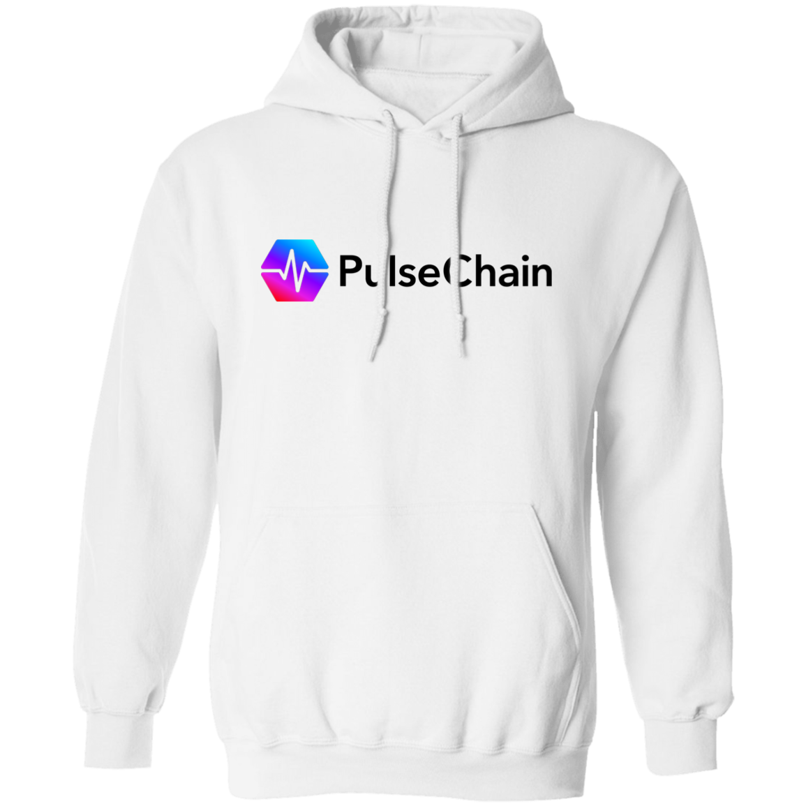 Pulsechain - White Hoodie - The Pulsican Store