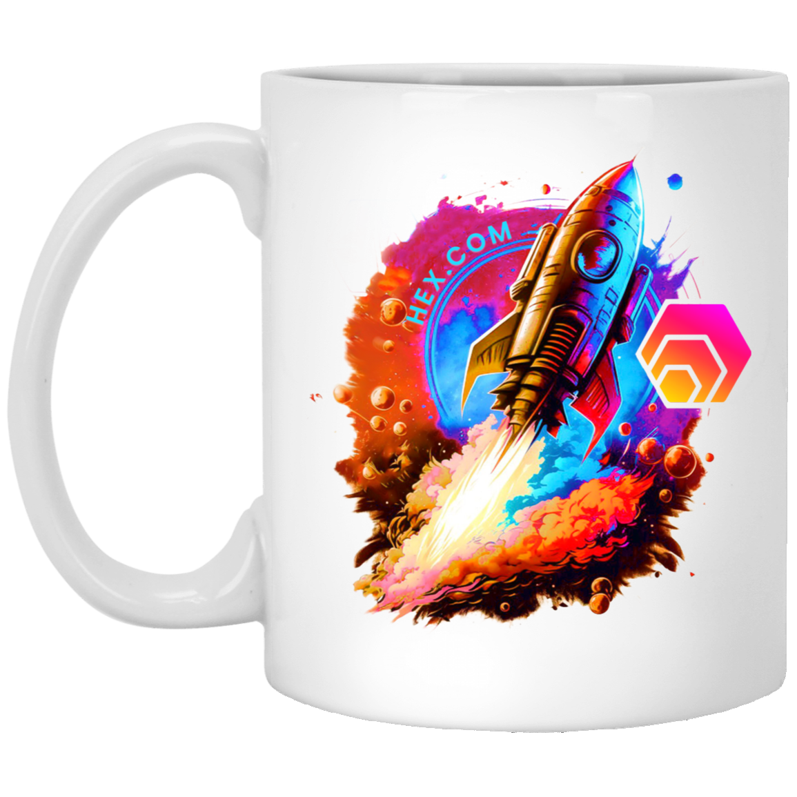 HEX ROCKET - White Mug - The Pulsican Store