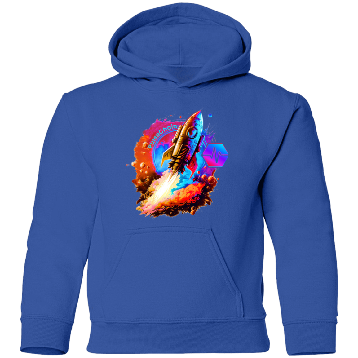 PulseChain Rocket - Youth Hoodie - The Pulsican Store
