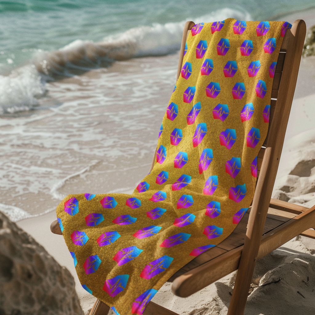 PulseChain Logo - Beach Towel