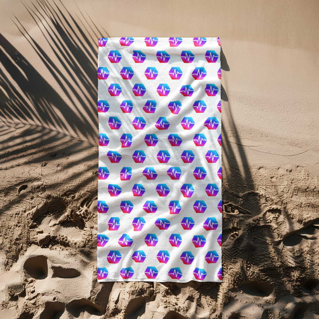 PulseChain Logo - Beach Towel