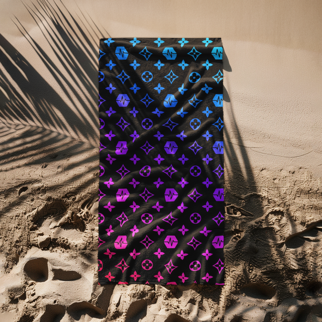 PulseChain Logo - Beach Towel