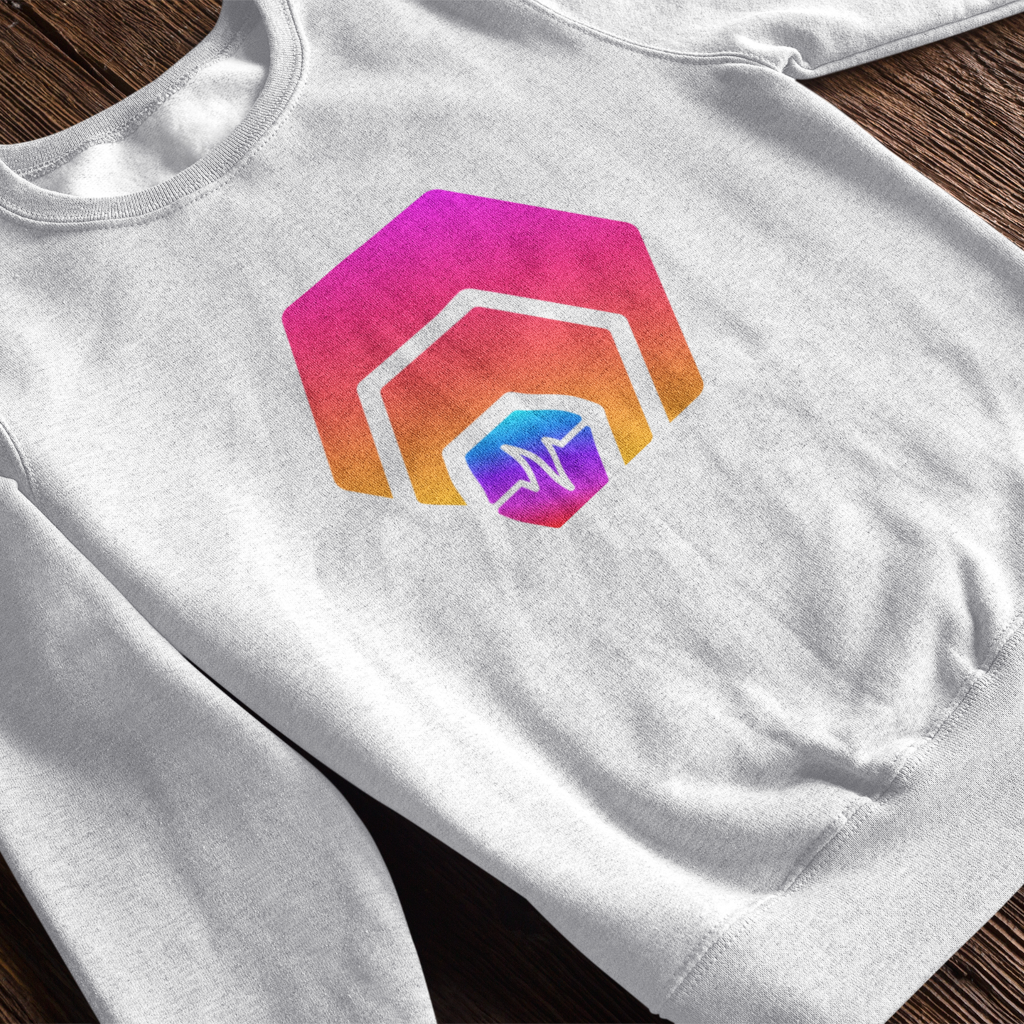 Hex With Pulse Logo - White Sweatshirt