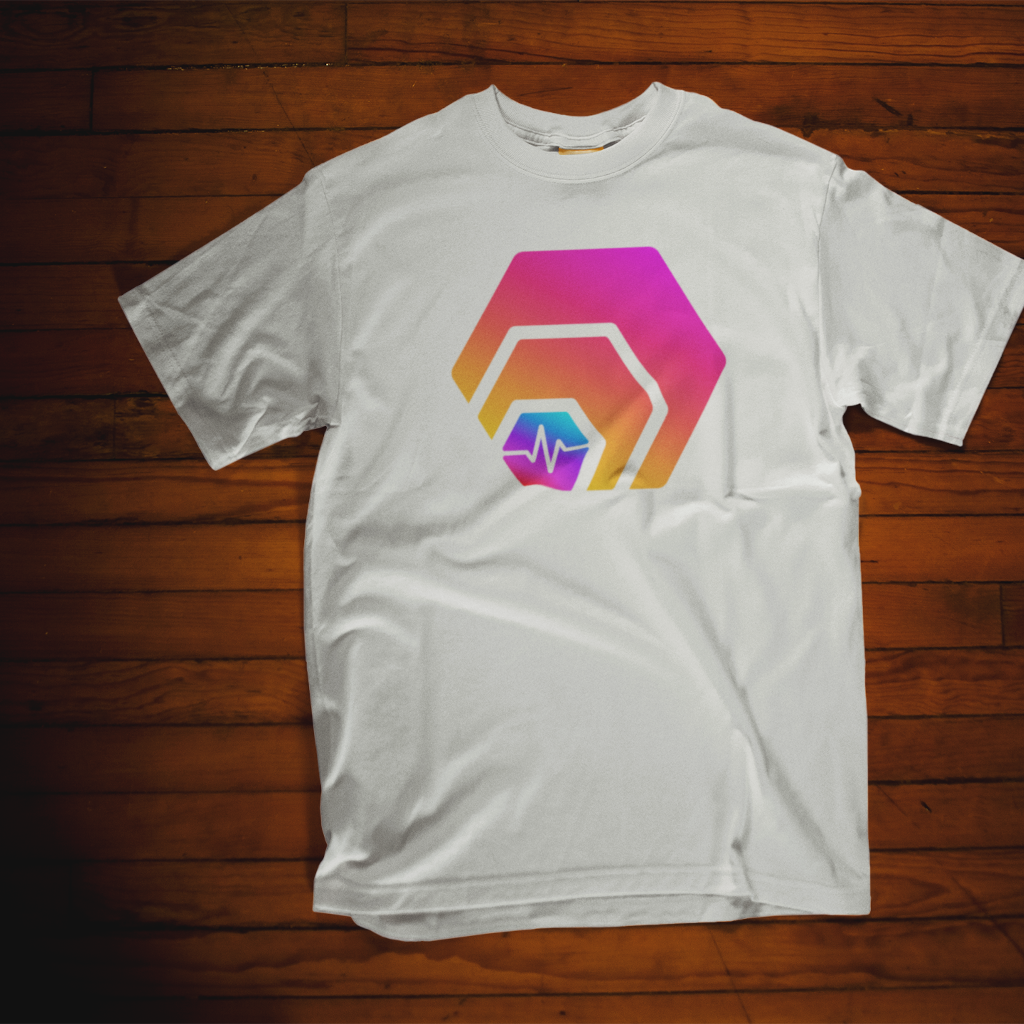 Hex With Pulse Logo - White T Shirt