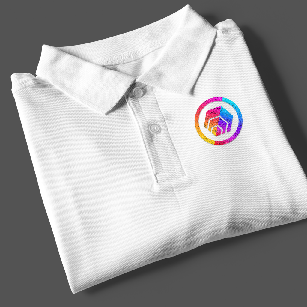 Hex/Pulse Logo - White Polo Shirt