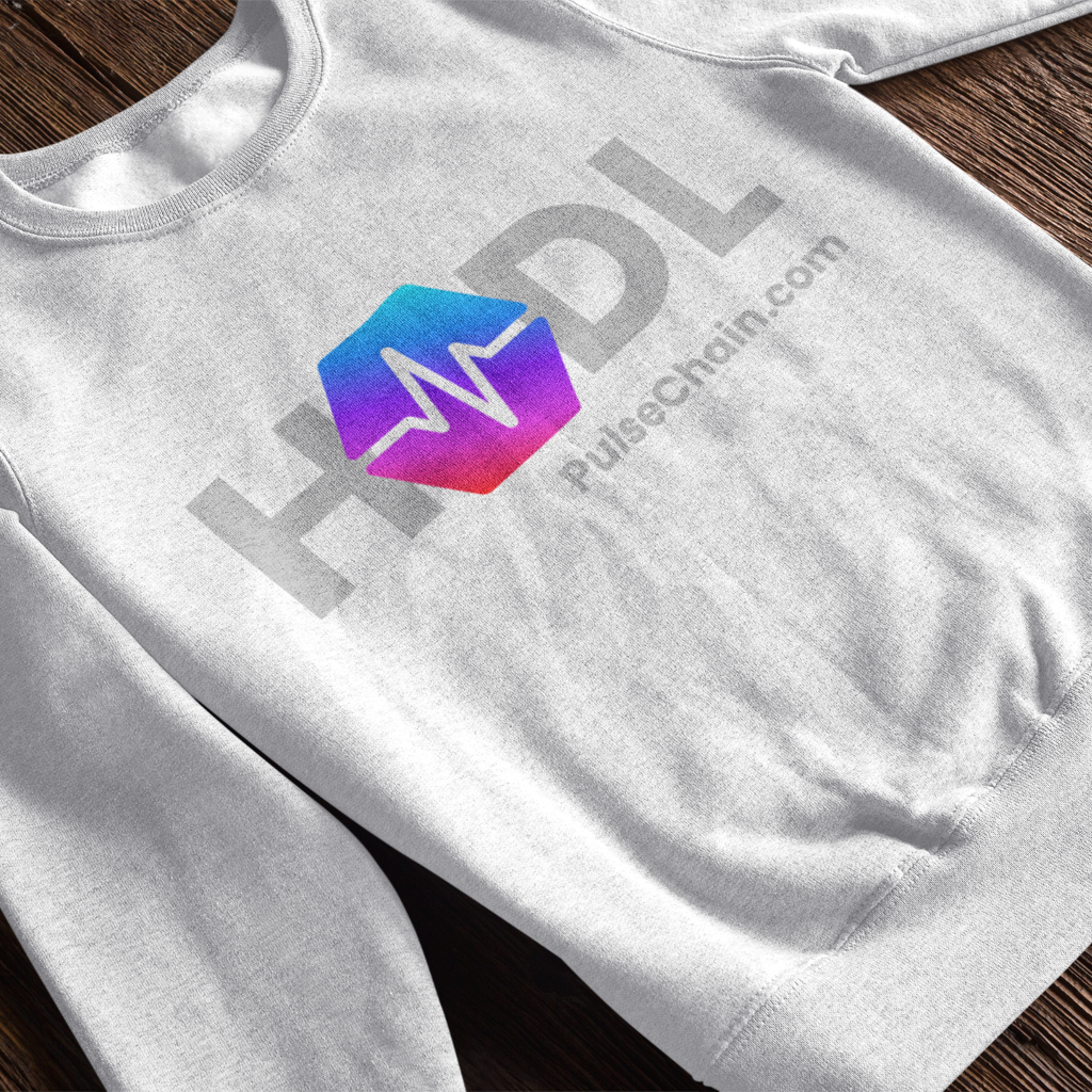 PulseChain HODL - White Sweatshirt