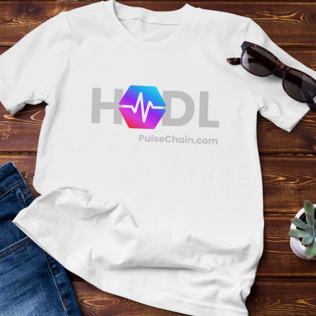 PulseChain HODL - White T Shirt - The Pulsican Store